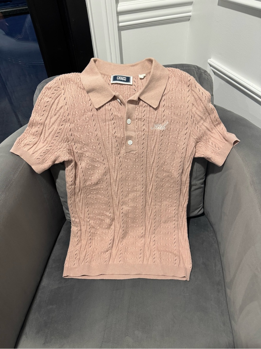 Kith Kids Blush Pink Knit Polo